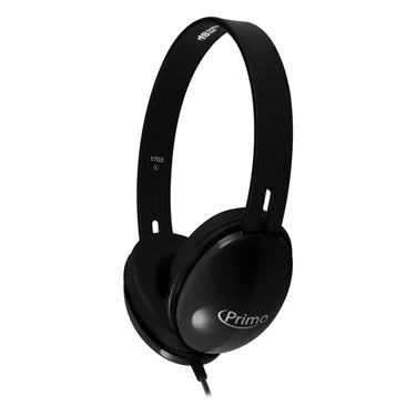 Primo Stereo Headphones in black, ideal bulk school headphones for enhanced learning and focus.